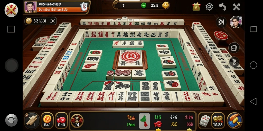 Tampilan permainan Mahjong yang menarik dan mudah dimainkan.