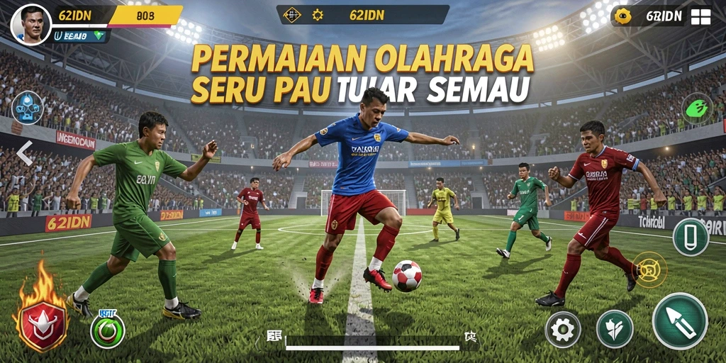 Screenshot gameplay <strong>62IDN</strong> menampilkan aksi seru dari permainan olahraga.