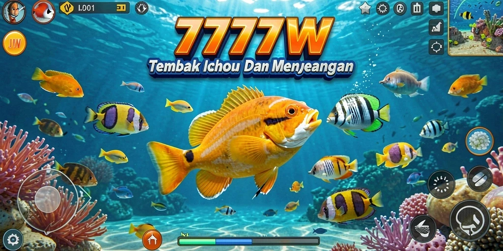 Tangkapan layar gameplay menampilkan aksi seru Tembak Ikan.