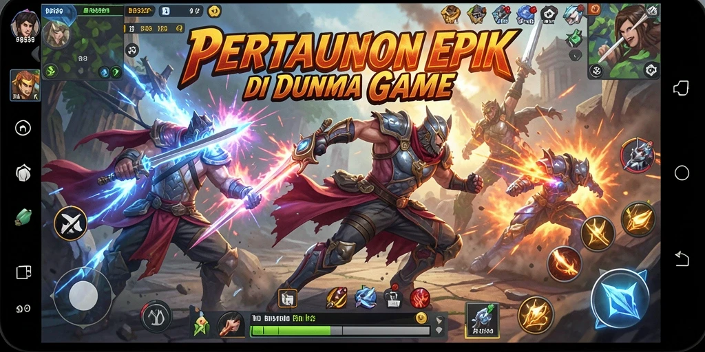 Screenshot gameplay 9939 menampilkan pertarungan seru antara dua karakter.