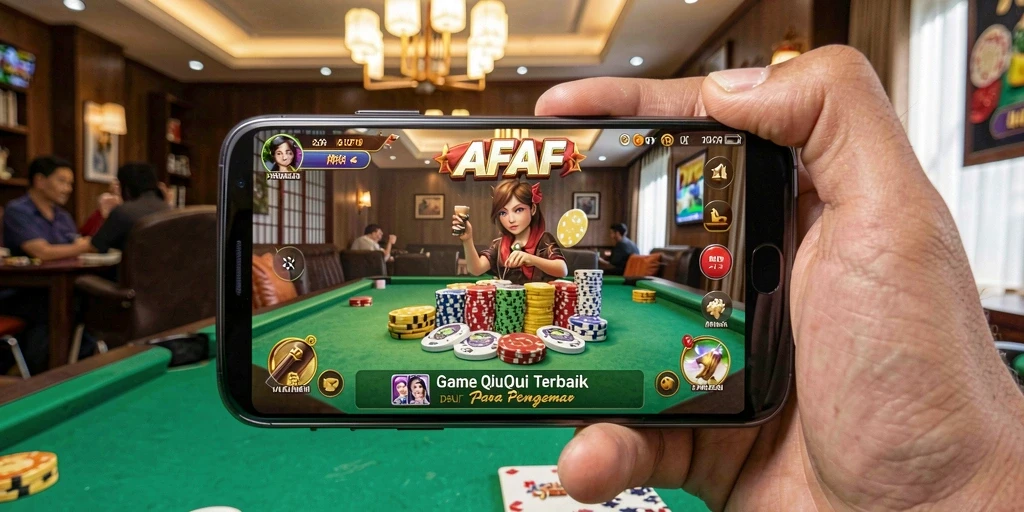 Tampilan gameplay menarik dari AFAF yang menunjukkan kartu QiuQiu.