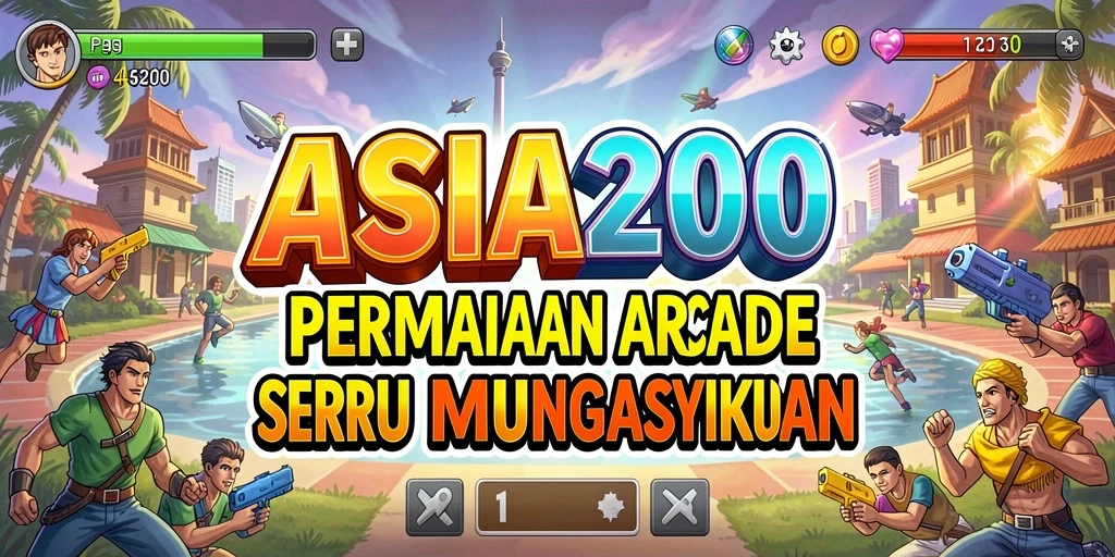 Tampilan gameplay seru dari ASIA200, menampilkan aksi Arcade yang mendebarkan.