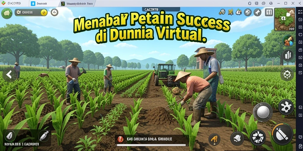 Gambaran layar dari gameplay CACOR78 yang menakjubkan dalam pertanian.