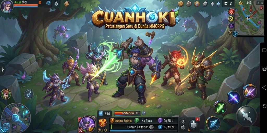 Tampilan gameplay CUANHOKI yang seru dan mengasyikkan dalam dunia MMORPG.