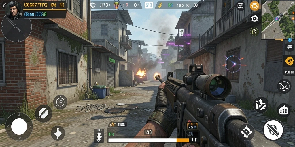 Tampilan screenshot utama GOGO77 menampilkan gameplay TPS yang seru.