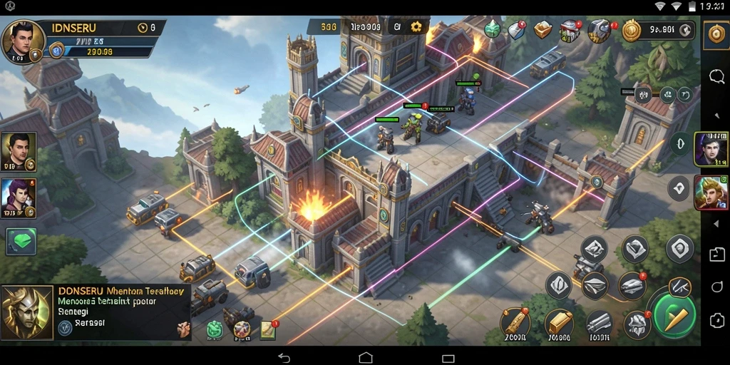 Screenshot gameplay IDNSERU menampilkan aksi menara pertahanan yang mendebarkan.