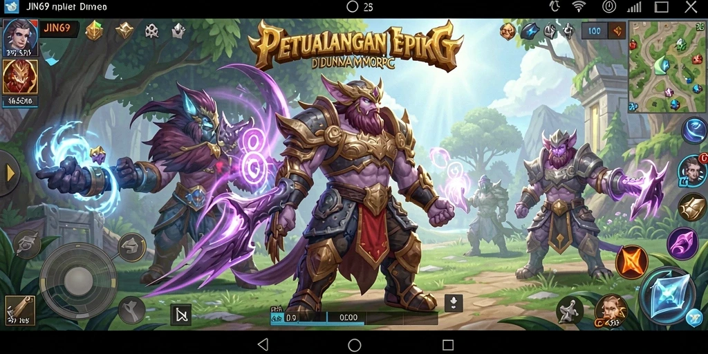 Screenshot utama JIN69 menampilkan aksi seru di dunia MMORPG.