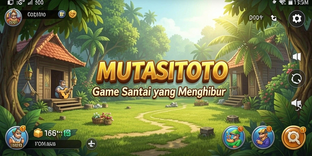 Tampilan gameplay MUTASITOTO yang penuh warna dan menghibur.