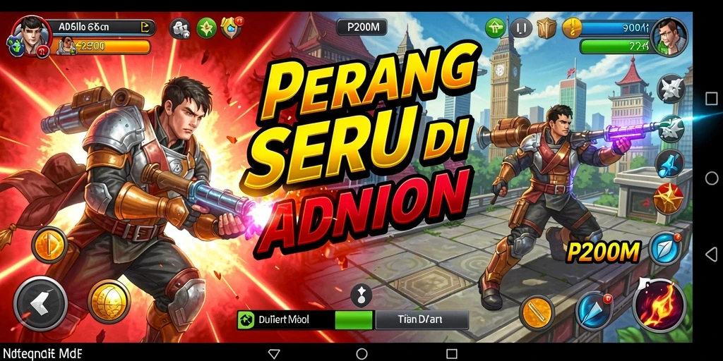 Tampilan seru gameplay P200M dalam aksi penuh adrenalin.