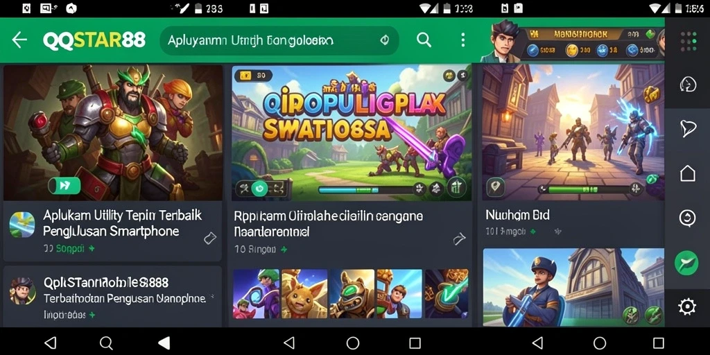 Tampilan antarmuka utama QQSTAR88 yang intuitif dan rapi.