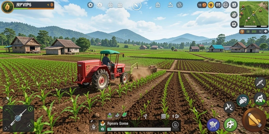 Screenshot gameplay RPVIP6 menampilkan proses bertani yang seru dan interaktif.