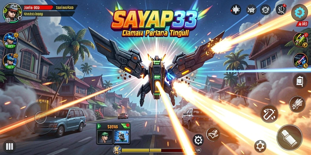 Tampilan utama dari gameplay SAYAP33 yang penuh aksi dan tantangan.