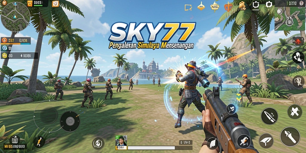 Tampilan gameplay SKY77 yang menakjubkan dan penuh interaksi.