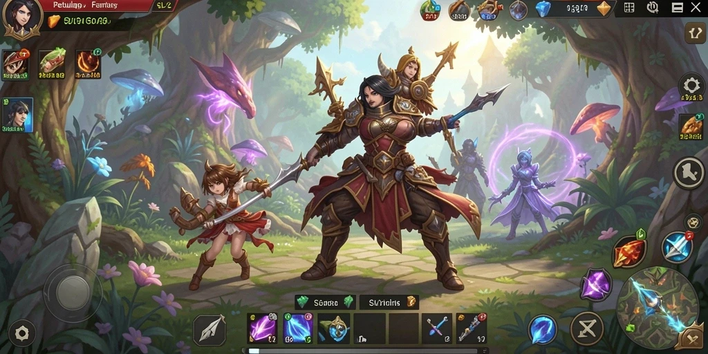 Tangkapan layar gameplay SL72 yang menunjukkan aksi pertempuran ARPG.
