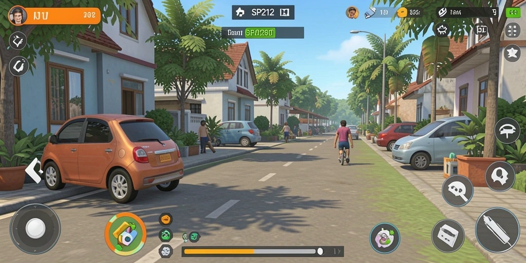 Tampilan screenshot gameplay SP212 menampilkan karakter di lingkungan interaktif.