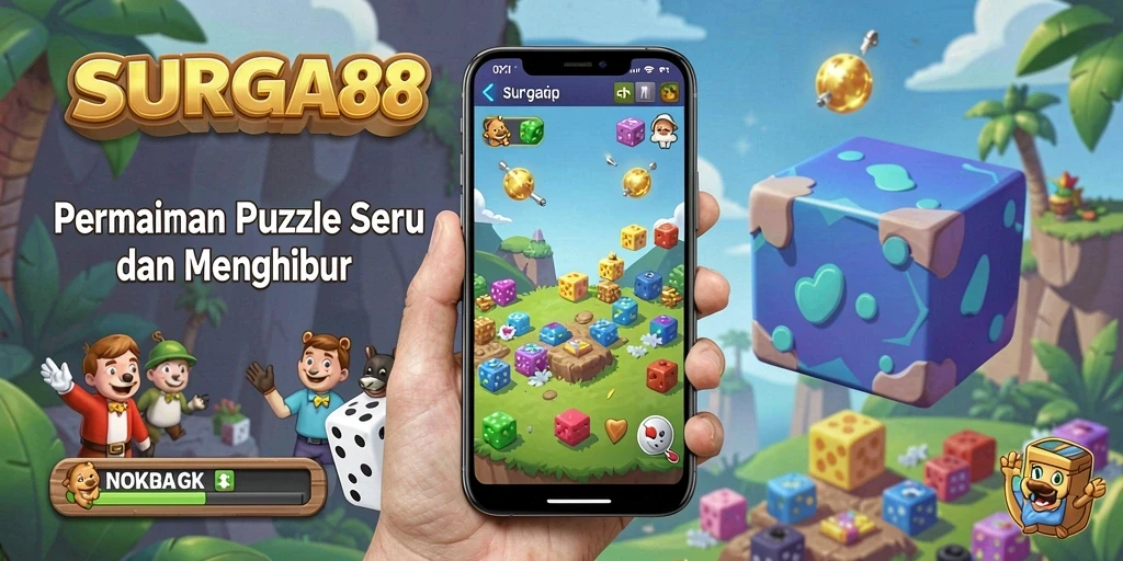 Tampilan gameplay SURGA88 yang penuh warna dan menantang.