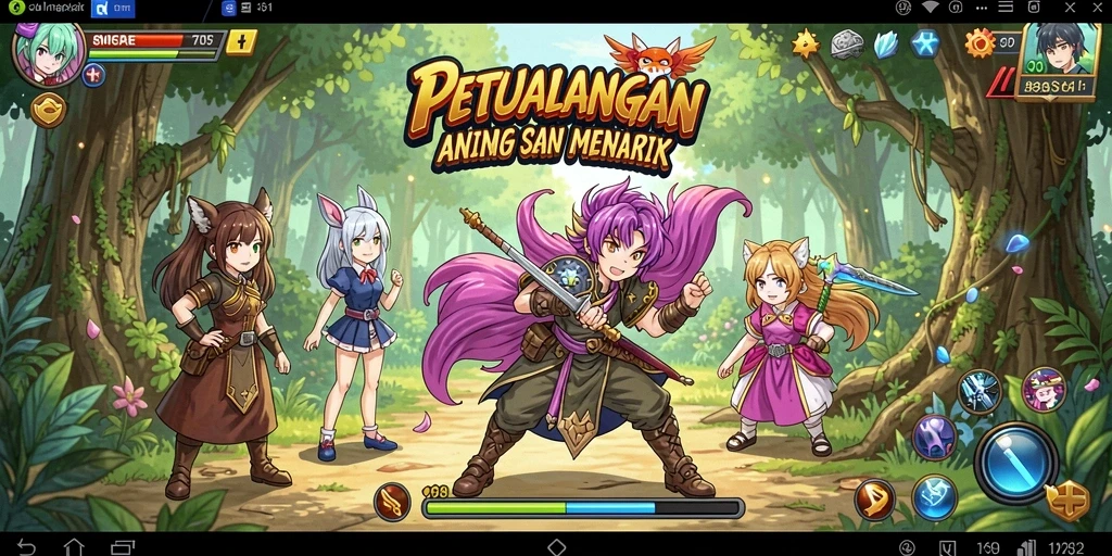 Screenshot gameplay V98 yang penuh aksi dan visual menarik.