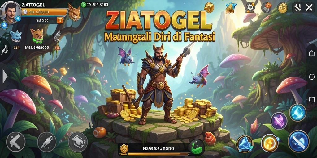 Tampilan gameplay ZIATOGEL dengan petualangan seru di alam liar.