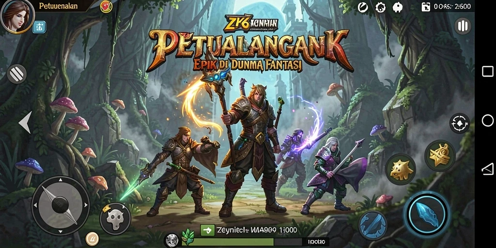 Tangkapan layar ZK6 menunjukkan aksi pertarungan seru dalam petualangan RPG.